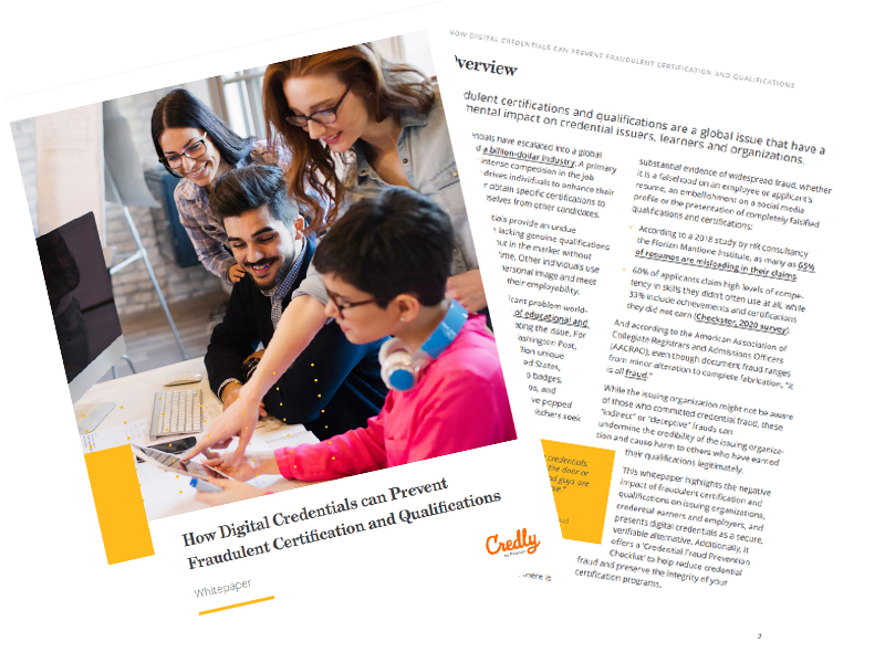 How Digital Credentials Can Prevent Fraudulent Certification and Qualifications Whitepaper Cover Image